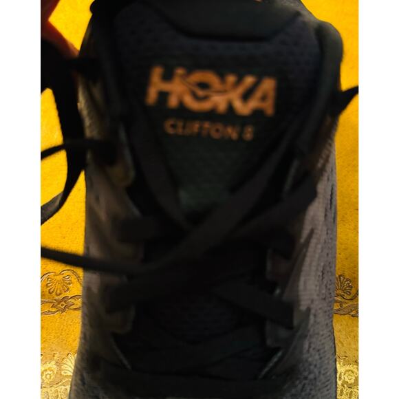 Hoka One One Clifton 8 Womens Sneakers Anthracite Copper Dark Grey Size 8.8B - Picture 10 of 11